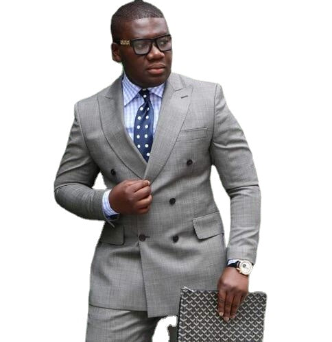 Casual Business Wedding Suit For Men 2Pieces(Jacket+Tie+Pant) Tuxedos Groom Prom Tuxedo Trajes De Hombre Blazer