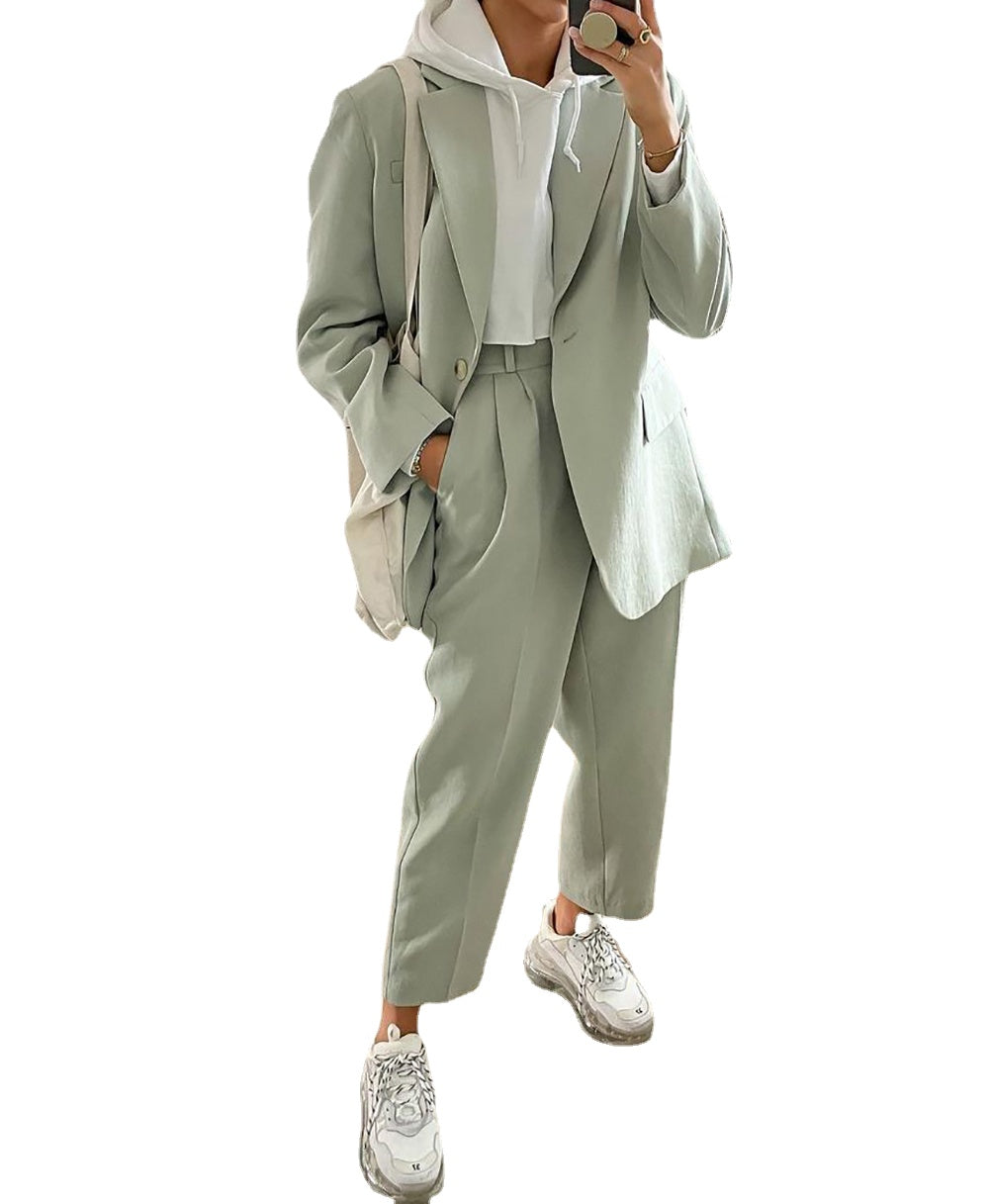 Summer Linen Mother of the Bride Pants Suits Plus Size Lady Oversize Blazer Trousers Set Wedding Wear 2 Pieces (Jacket+Pants)