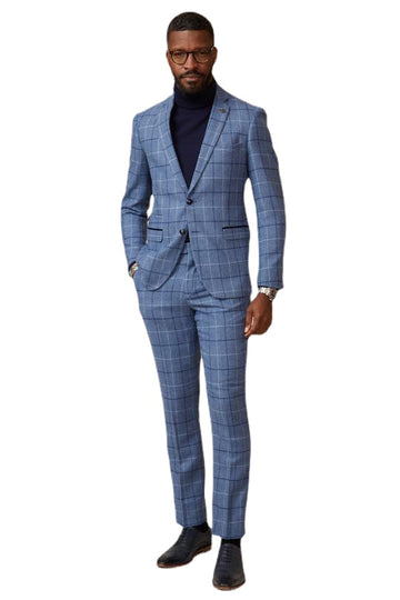Winter men Wedding Suits 2 Pieces Tweed Check Groom Party Blazer Business Wear Coat(Jacket+Pants)