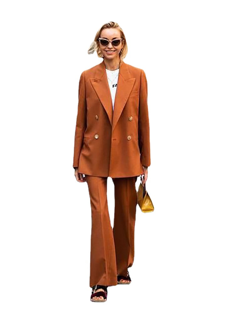 Conjunto de ropa de calle para mujer, blazer de manga larga, pantalones de boda, traje de oficina para mujer, conjuntos deportivos de dos piezas 
