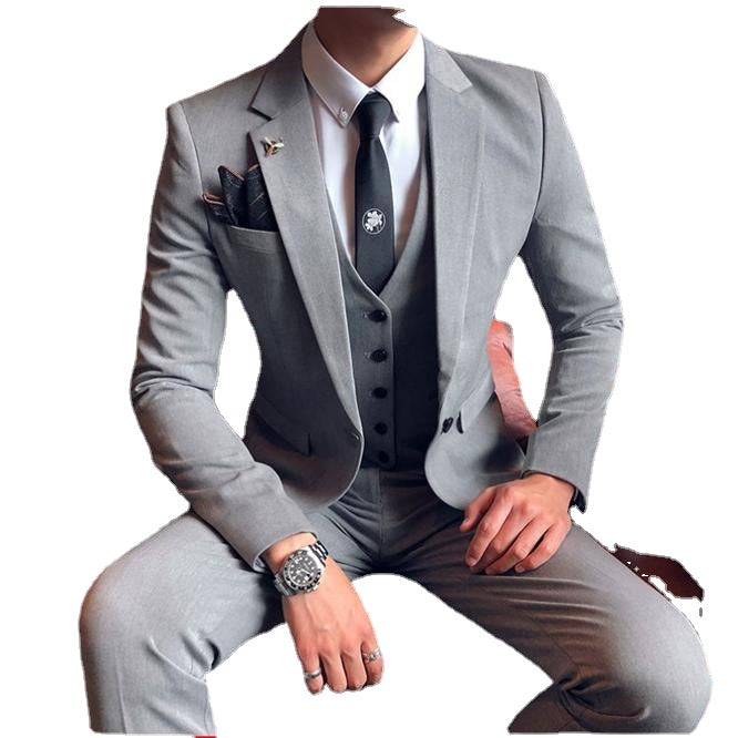 Smoking classique à revers cranté pour homme (veste + pantalon) 