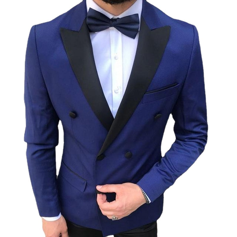Trajes a medida para boda, trajes formales y elegantes de negocios, vestidos de graduación, trajes de novio de dos piezas (chaqueta + pantalón)