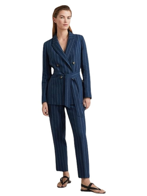 Smoking rayé personnalisé pour femme, costume de rue, blazer de bureau, tenue de bal, de soirée, d'affaires, 2 pièces 