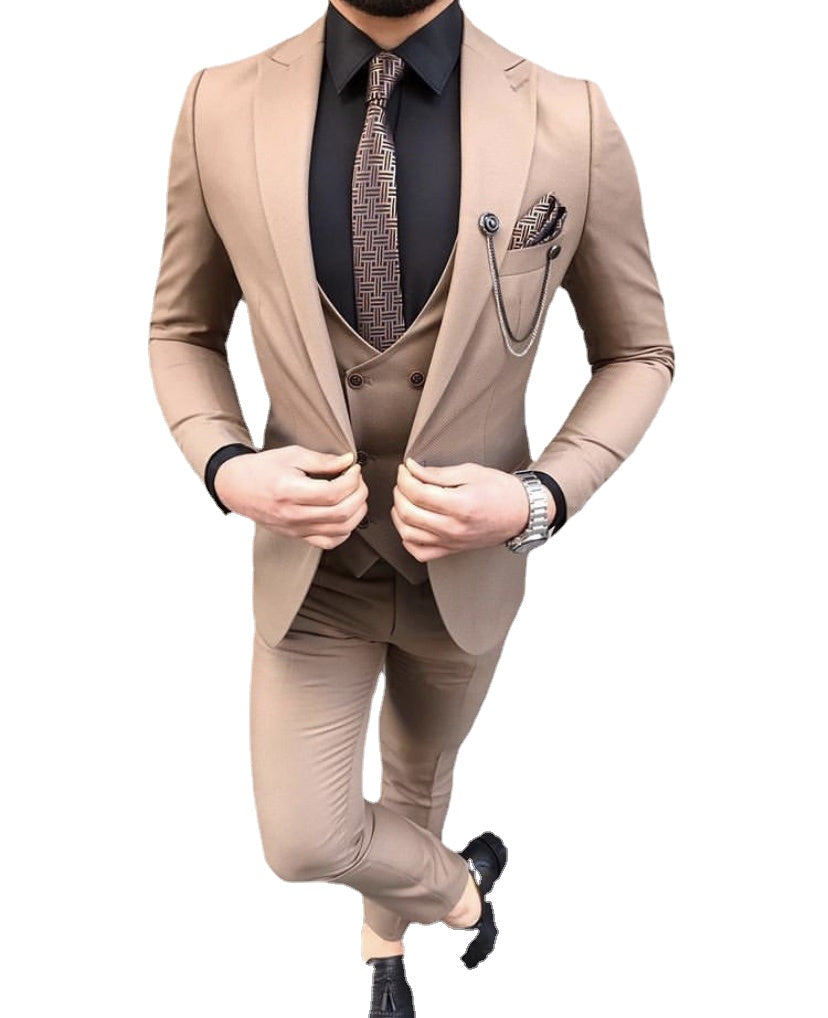 Costume Homme Veste Pantalon Design Hommes Costumes Mariage Marié Marié Bal Slim Fit Blazer 3 Pièces (Veste + Pantalon + Gilet) 
