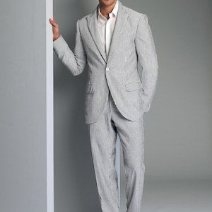 Sewing Pattern for Men's Suit Jacket and Pants, Dinner Jacket, Men Blazer Pattern,