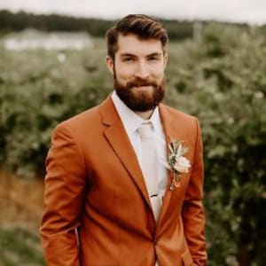 Traje naranja óxido para hombre, traje rústico para boda en la playa, traje rústico para padrinos de boda, regalo para hombre, traje entallado, traje naranja intenso para cóctel. 