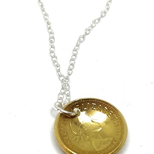 1962 Domed Gold Plated Sixpence Pendant 61st birthdayOriginal sixpence coins gift 1962 61st Thinking Of You, Special Friend, Mum, Dad