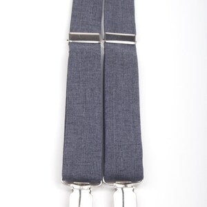 Bretelles gris foncé, bretelles en mélange de polyester, bretelles grises, bretelles pour garçon, bretelles pour homme, bretelles pour enfant, bretelles pour adulte, gris