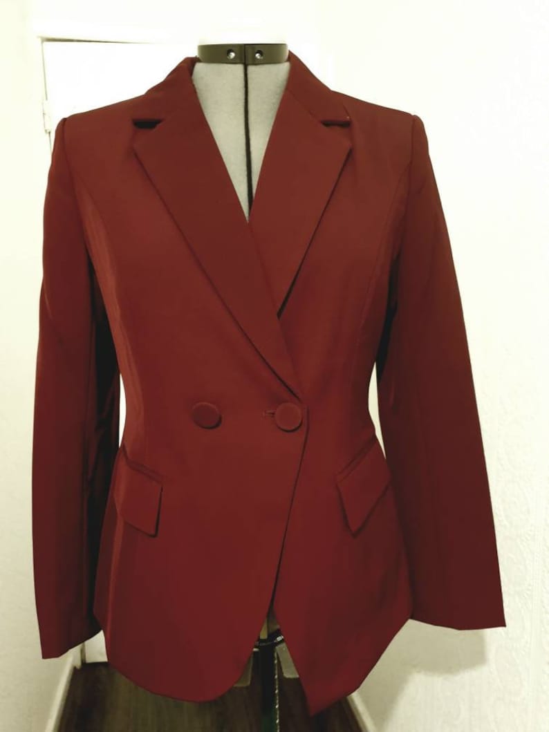 Trajes de pantalón burdeos de dos piezas para mujer, conjunto de pantalón y blazer color vino tinto para mujer, abrigos para mujer, trajes formales de oficina, trajes de boda 