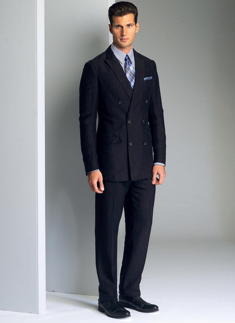 Sewing Pattern for Men's Suit Jacket and Pants, Dinner Jacket, Men Blazer Pattern,