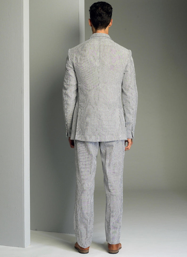 Sewing Pattern for Men's Suit Jacket and Pants, Dinner Jacket, Men Blazer Pattern,