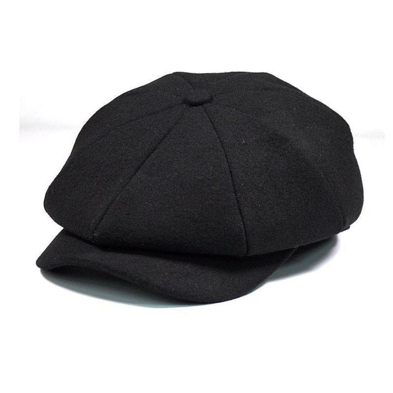Casquette gavroche homme, béret d'hiver, casquette octogonale plate en laine pour homme 