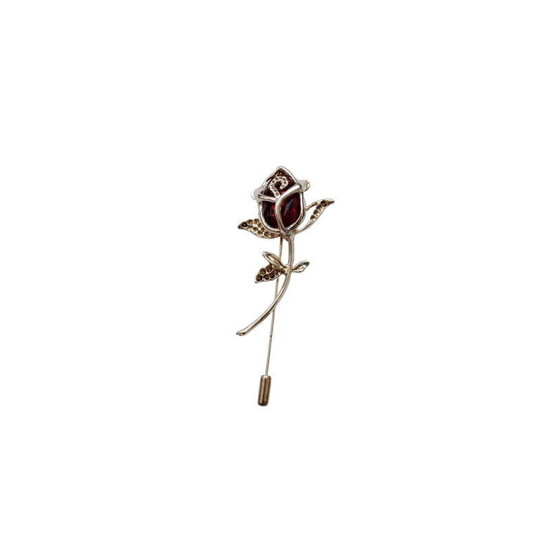 Broche de costume homme plaquée argent rose | Boutonnière | Épingle de costume | Broche homme | Accessoires de costume 