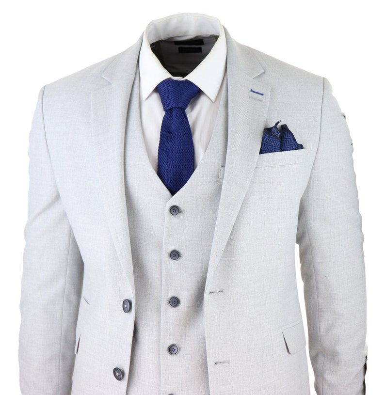 Traje de 3 piezas para hombre, raya diplomática, azul marino, clásico, vintage, retro, años 20, corte a medida, para boda. 