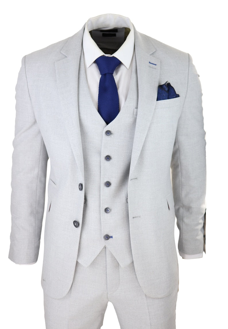 Traje de 3 piezas para hombre, raya diplomática, azul marino, clásico, vintage, retro, años 20, corte a medida, para boda. 