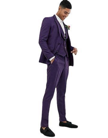 Groom Men Wedding Tuxedos 3 Pieces Best Men Pants Blazer Suits Prom Party Coat Formal Wear Outfits (Jacket+Vest+Pants)