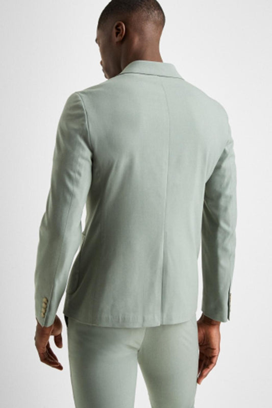 2 Piece Grey Formal Men's Suits Regular Fit Wool Prom Beige Coffee Tuxedos Business Jacket Blazer+Pants For Wedding Groomsmen