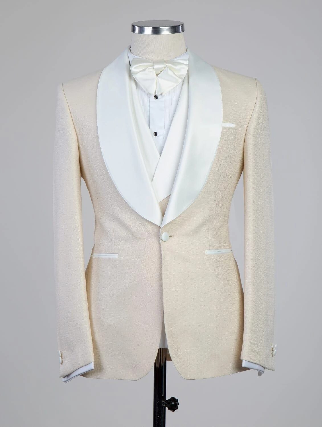 Costume Homme Un Bouton Hommes Costumes 3 Pièces Marié Mariage Smokings Terno Slim Fit Bal Veste + Pantalon + Gilet 