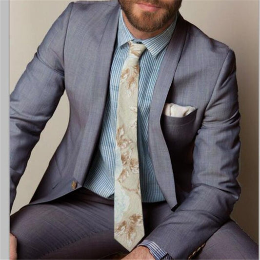 Costume 2 pièces bleu, marron, rose et gris à revers châle pour homme (veste, pantalon, cravate), sur mesure, pour marié, tenue de fête de mariage 