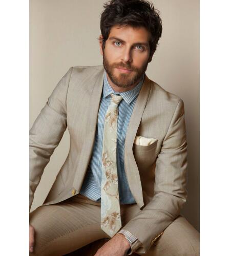 Men's Shawl Lapel 2-Piece Suit for Groom Wedding & Party (Jacket, Pants, Tie)