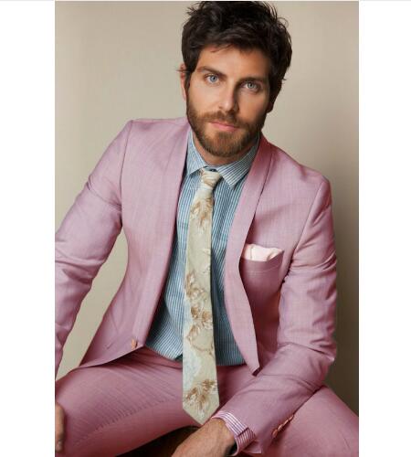 Men's Shawl Lapel 2-Piece Suit for Groom Wedding & Party (Jacket, Pants, Tie)