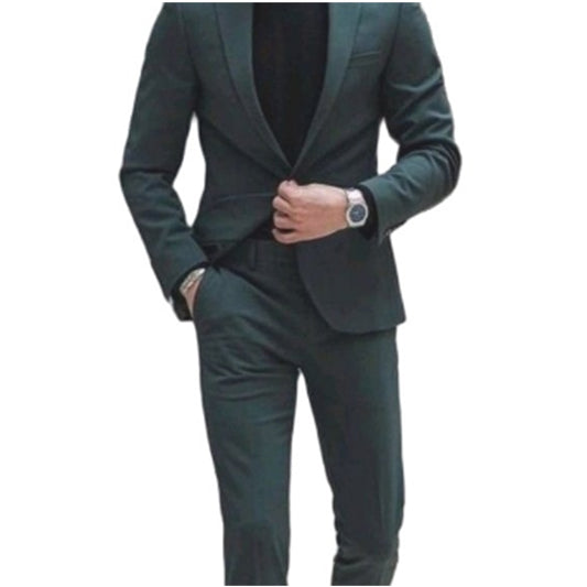 Designs Slim Fit Casual Looking Suit Notch Lapel 2 Pieces Smart Business Groom Wedding Blazer Set And Pants