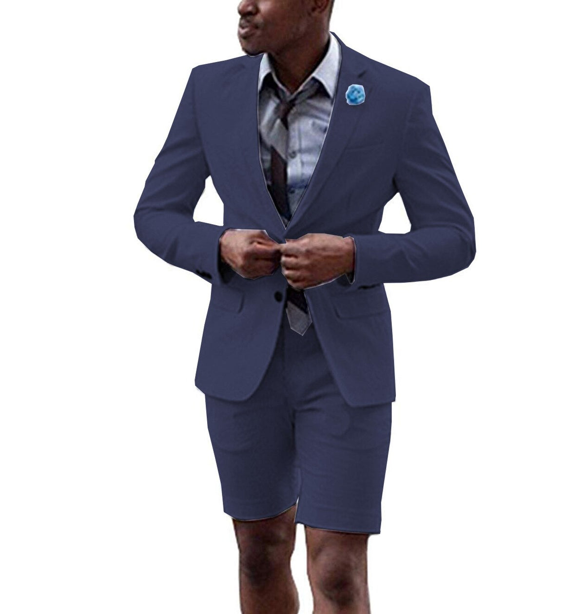 Casual Summer Wear Men's Suits Tuxedos With Short Pants 2 Buttons Custom Made Wedding Groom Prom Blazer 2 Pieces Jacket+Trouser