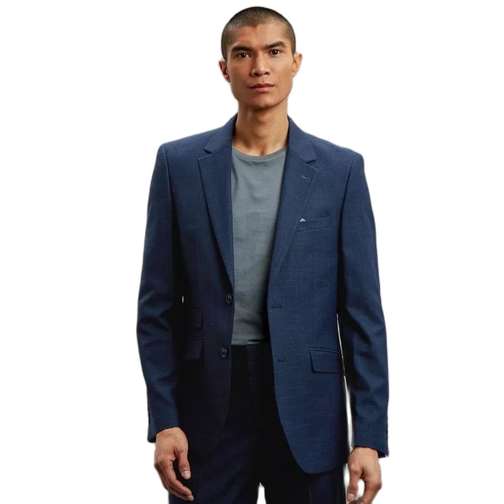 Men's Suit with Chinese Style Notch Lapel and Two Buttons