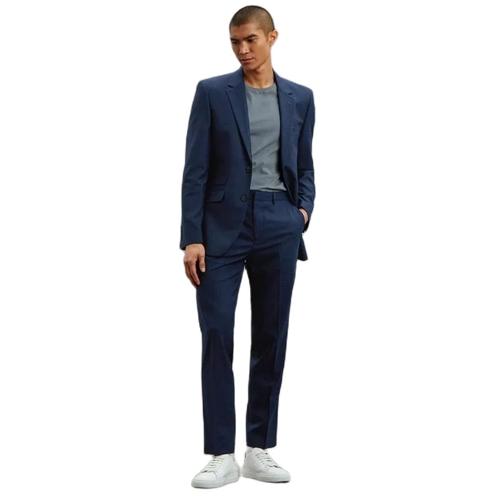 Men's Suit with Chinese Style Notch Lapel and Two Buttons