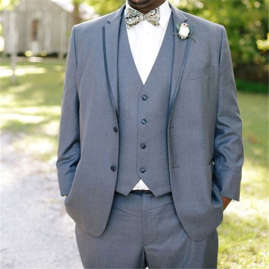 Classic Men Suits 3 Piece Jacket Vest Pants Set Groom Wedding Party Prom Tuxedo Formal Professional Business Blazer Masculino