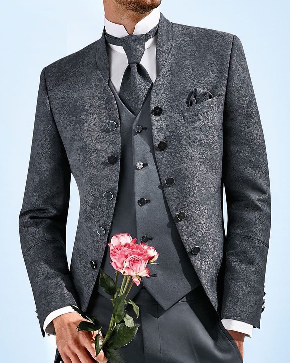 Traje de boda para hombre, color negro, ajustado, formal, para fiesta, graduación, blazer de 3 piezas (chaqueta, pantalón y chaleco). 