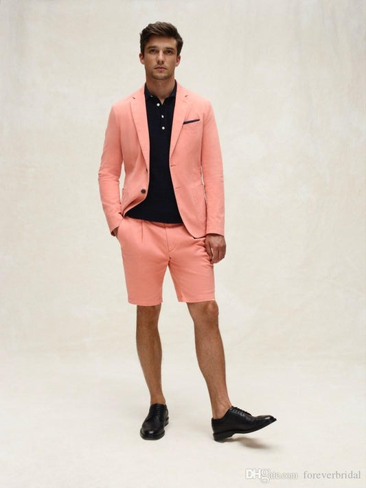 Costume Homme Men Suit With Short Pant Men Suit 2 Pieces (Jacket+Pants) Traje Hombre Chalecos Para HombreTuxedo Blazer Masculino