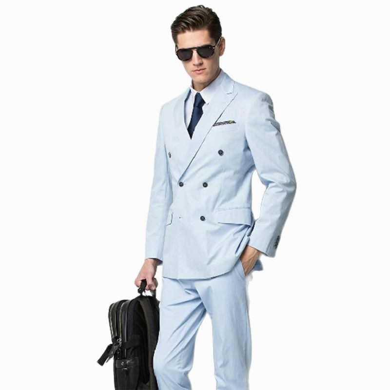 Double Breasted Groomsmen Peak Lapel Groom Tuxedos Groomsmen Best Man Suit Men Wedding Suits Bridegroom (Jacket+Pants+Tie)