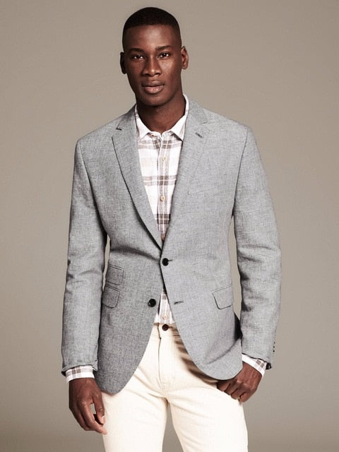 Traje de hombre de 2 piezas (chaqueta, pantalón y corbata), corte entallado, abrigo sencillo, a medida, para fiesta y boda. 