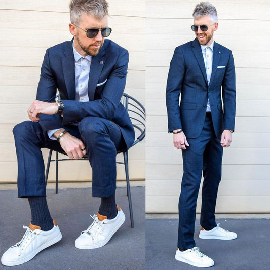 Esmoquin de boda personalizado para hombre, chaqueta de dos botones, para fiesta de negocios, graduación, blazer personalizado de dos piezas