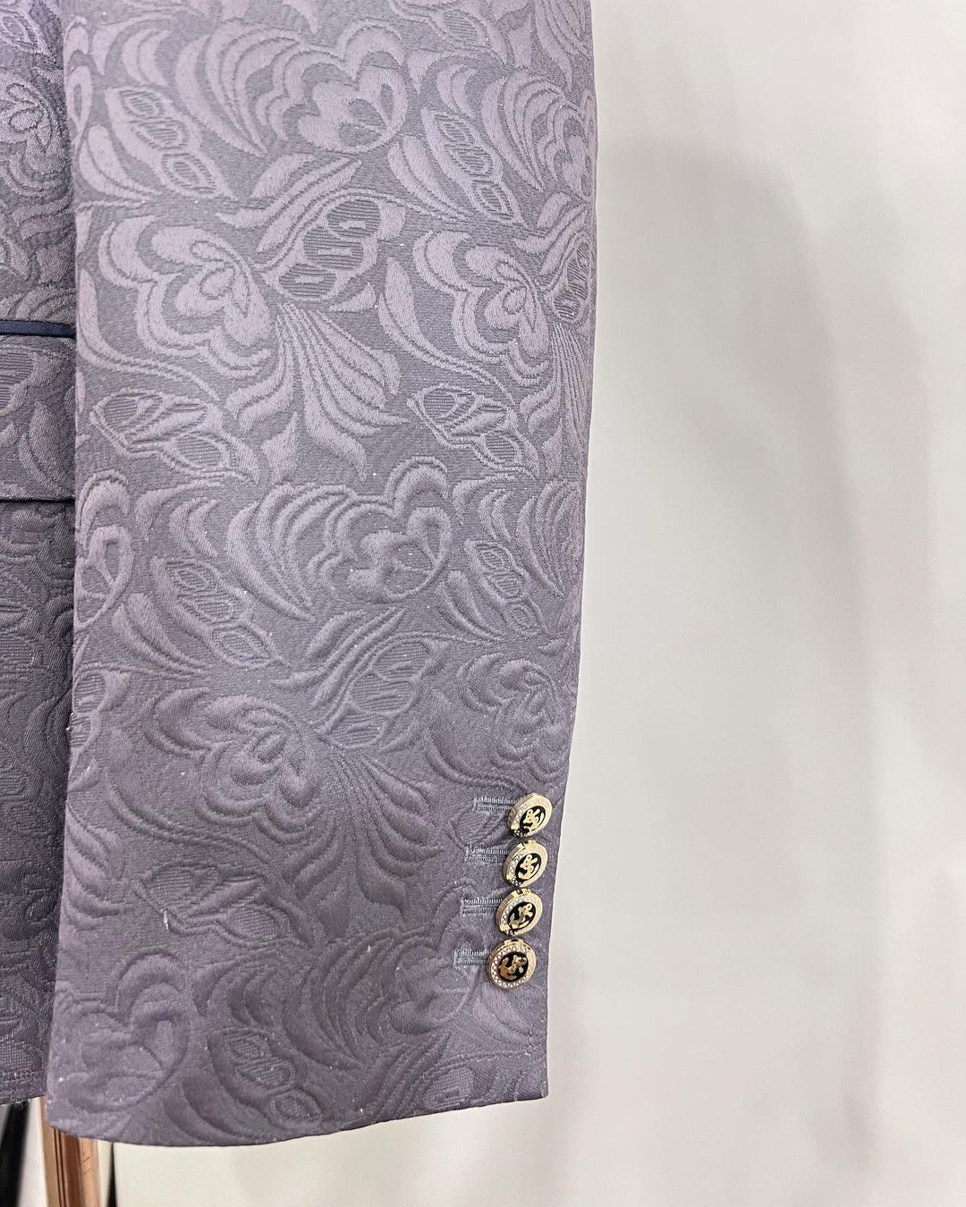 Light Purple Jacquard Men's Luxury Wedding Suits One Button Custom Slim Fit Groom Tuxedo Men's Business Casual 2 Pieces