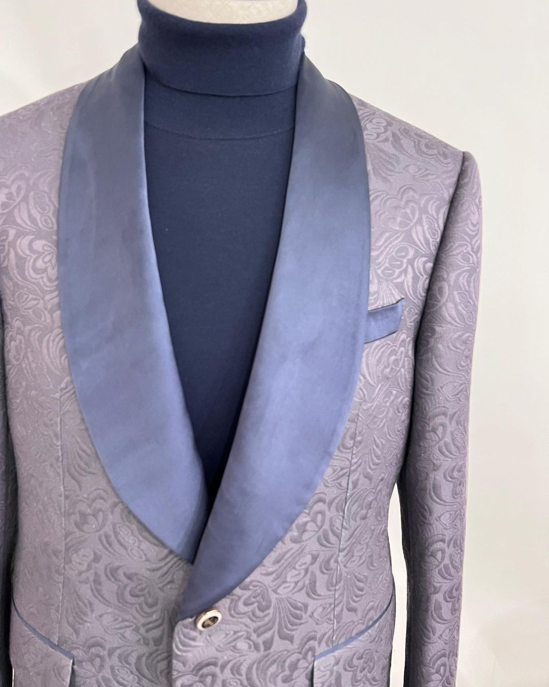 Light Purple Jacquard Men's Luxury Wedding Suits One Button Custom Slim Fit Groom Tuxedo Men's Business Casual 2 Pieces
