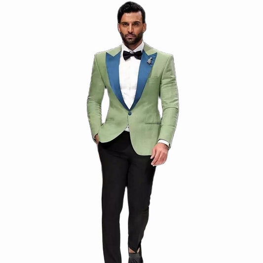 2 Pieces Slim Fit Blazer Pants Special Style Suit Plus Size Tailor Made Trajes De Hombre