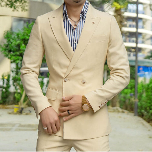 Traje de novio de talla grande para hombre, traje clásico de escenario, traje de boda de diseñador, blazer formal y pantalones, 2 piezas. 