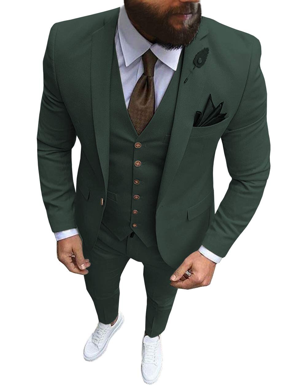 Traje de hombre para graduación, esmoquin ajustado de 3 piezas, traje de novio para boda, blazer personalizado, terno masculino de 3 piezas