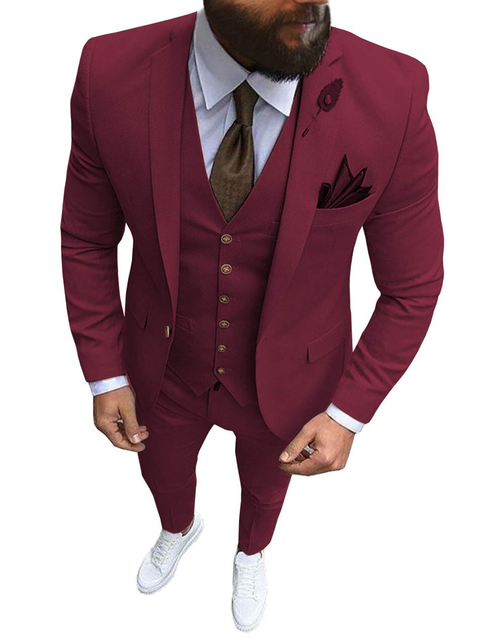 Traje de hombre para graduación, esmoquin ajustado de 3 piezas, traje de novio para boda, blazer personalizado, terno masculino de 3 piezas