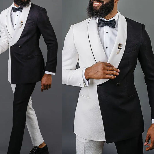 Costume mixte homme sur mesure 2 pièces blazer pantalon croisé un bouton slim formel affaires décontracté fête hôte sur mesure 