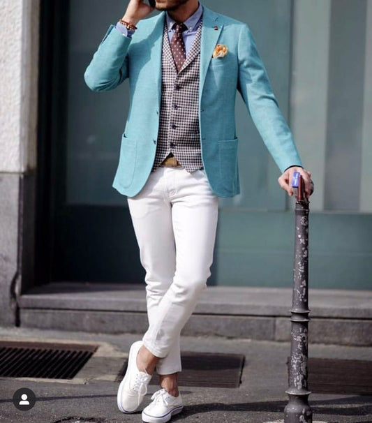 Houndstooth Vest Costume Homme Men Wedding Suits Vintage Prom Tuxedo Terno Blazer Slim Fit 3 Pieces
