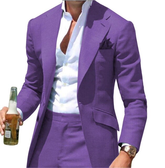 Peak Collar Men Suits Slim Fit Notched Green Men Suit Blazers Jackets Pants 2 Piece Formal Causal Business Wedding Groom Wear