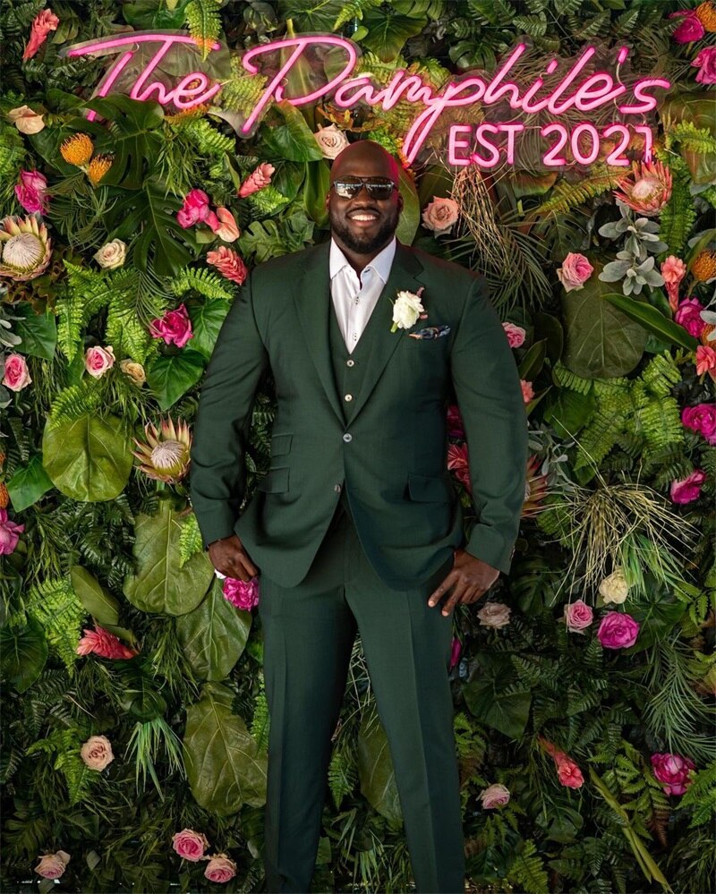 Plus Size Men Suits Green Notched Lapel Wedding Tuxedos Custom Made Blazer Suits 3Pieces Suits Set Party Prom Costumes Hommes