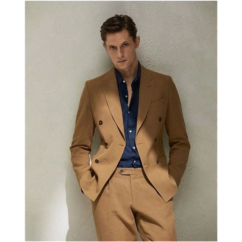 Conjunto de traje de lujo para hombre, chaqueta de boda, estilo italiano, para caballero, negocios, informal y formal. 