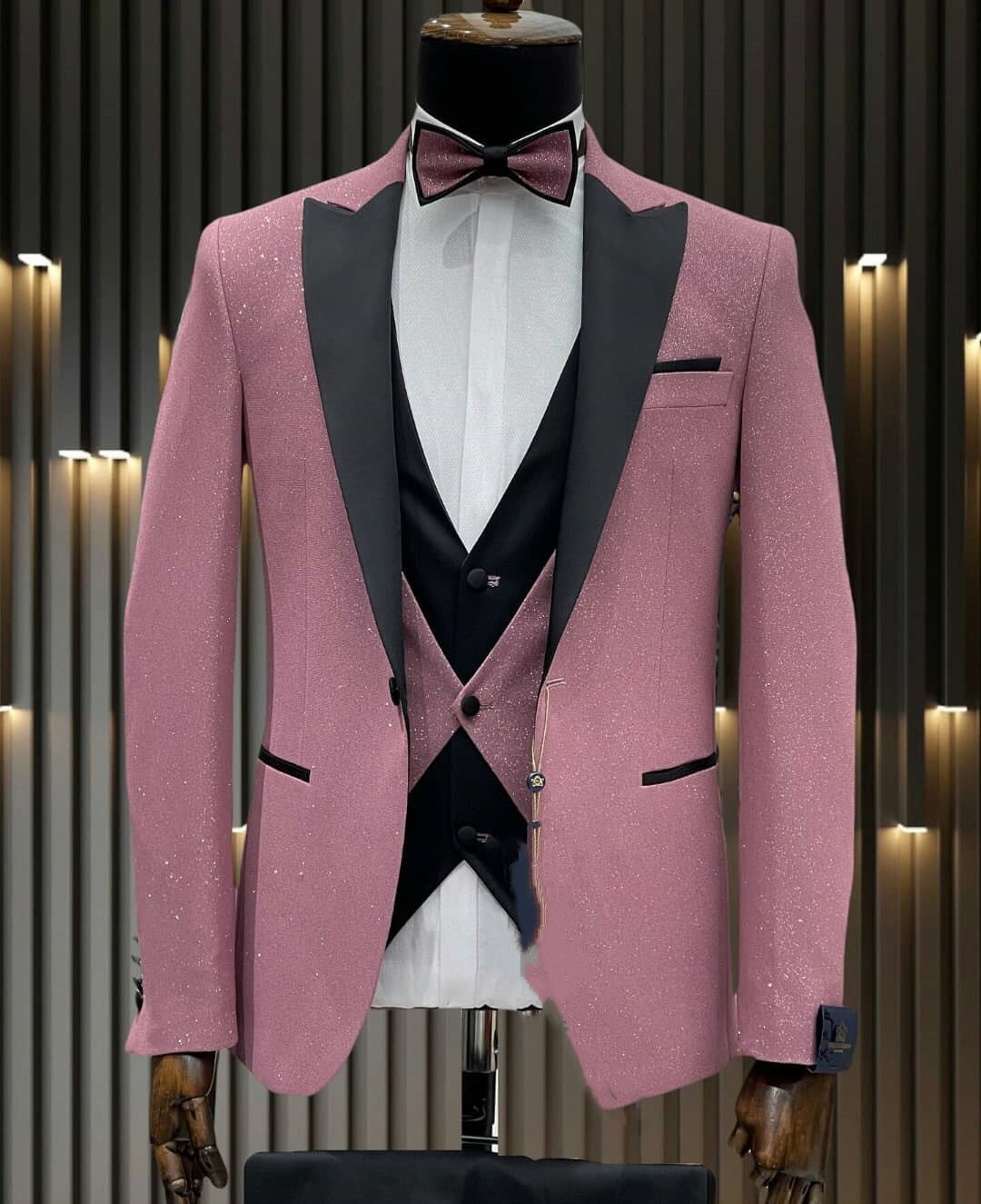 Wedding Men's Suit  Slim Fit Custom Large Size One Button Luxury Dress Gentleman Costume 3 Piece Outfits