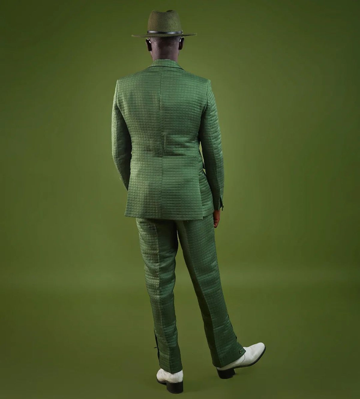 Wedding Suit Slim Fit Waffle Pattern Two-Pieses Coat And Pant Gentleman Business Formal Groom Tuxedo Party
