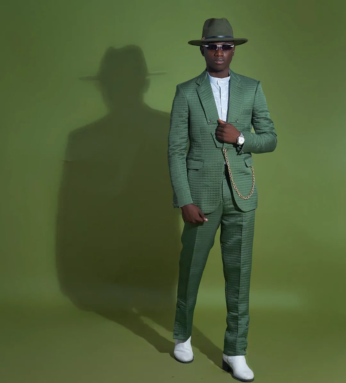 Wedding Suit Slim Fit Waffle Pattern Two-Pieses Coat And Pant Gentleman Business Formal Groom Tuxedo Party