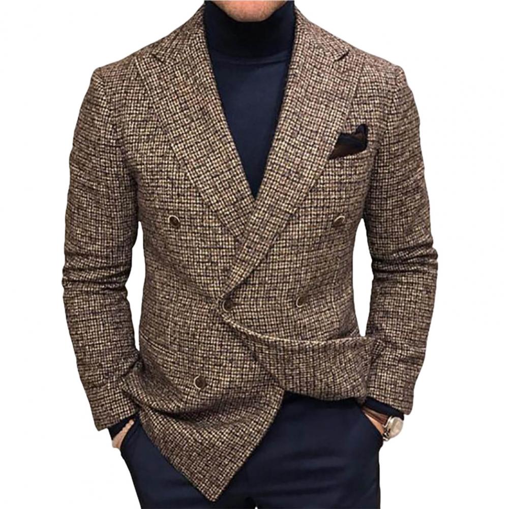 Suit Coat Stylish Temperament Long Sleeves Thick Buttons Blazer Suit Coat for Party Men Casual Blazer Men Suit Jacket